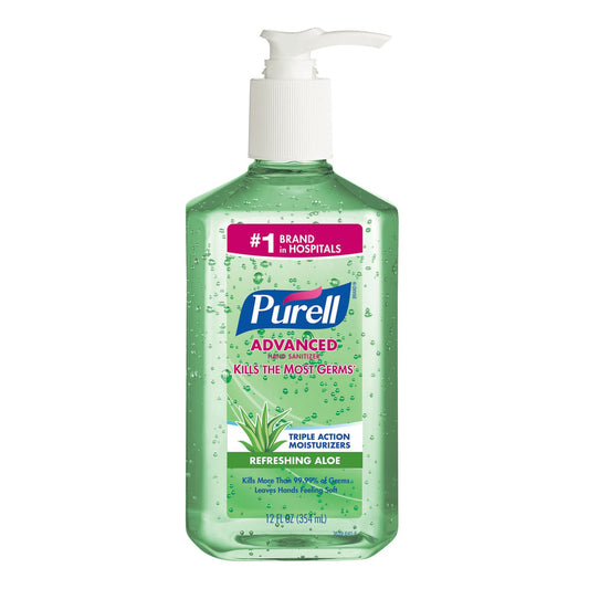 Purell Instant Hand Sanitizer with Aloe, 12 fl oz Pump Bottle