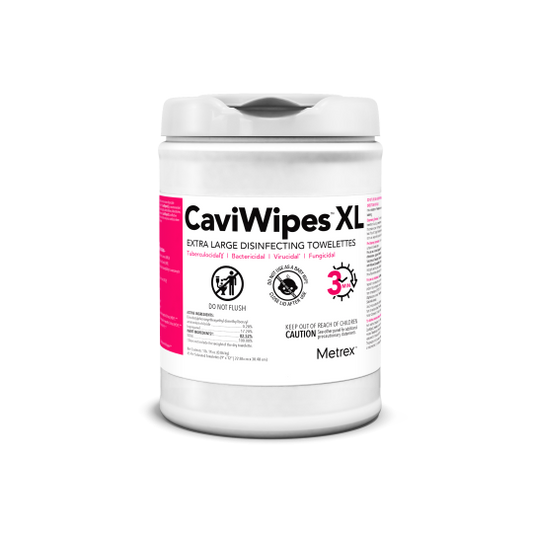 METREX CAVIWIPES™ DISINFECTING TOWELETTES, X-Large, 9"x12" 65 wipes