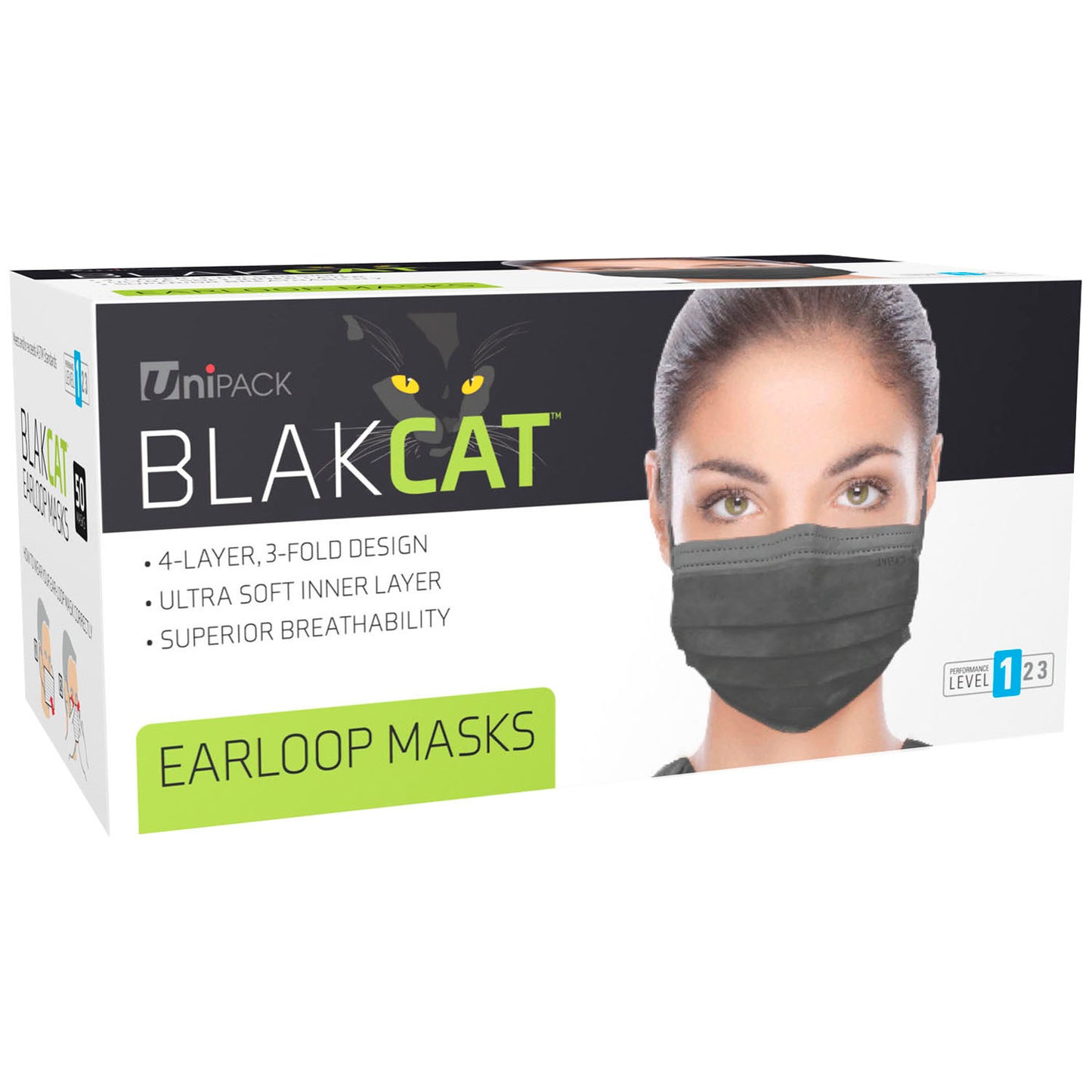 Face Mask Level 1 Ear-Loop Black