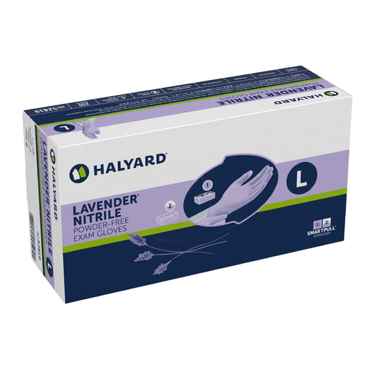 HALYARD* LAVENDER* Nitrile Exam Gloves – Large (250/Bx)